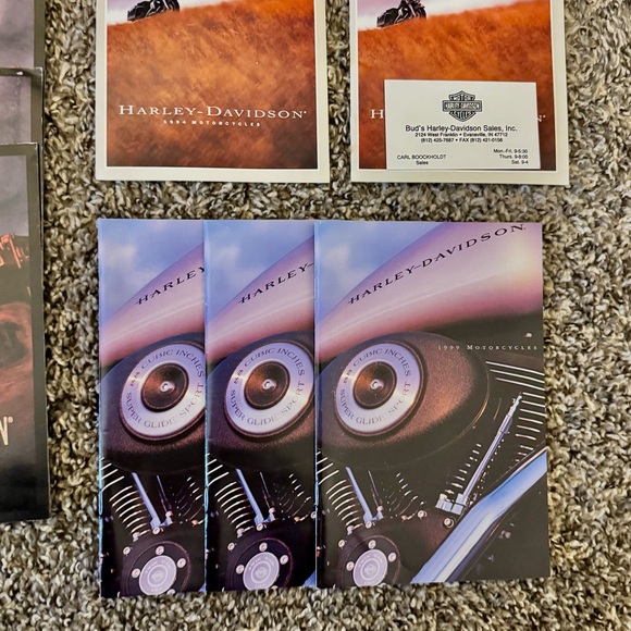 Vintage Harley Davidson 90s & 2000 Sales Brochure Catalog Flyer Lot Of 22+ Items - Picture 2 of 14